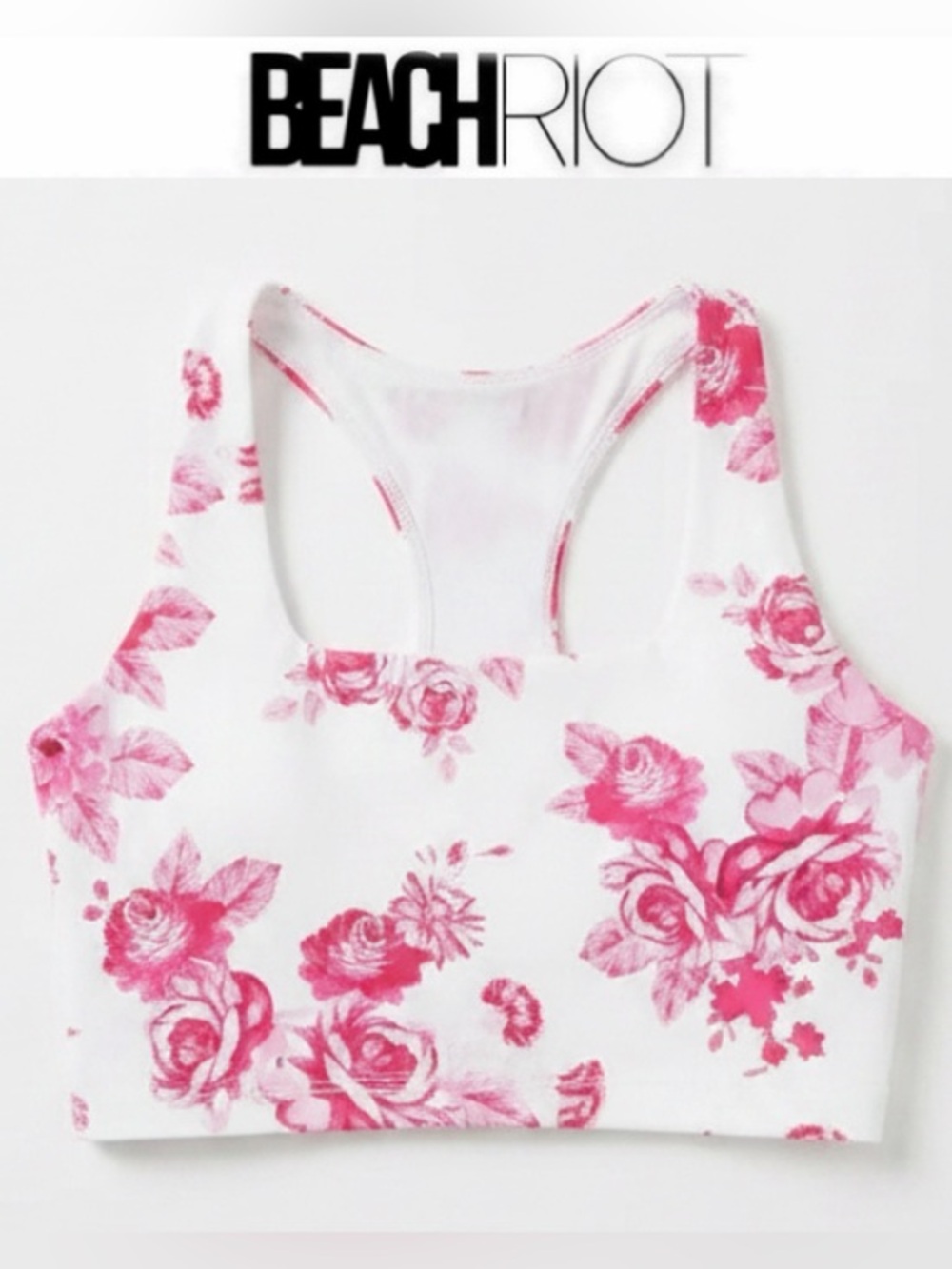 BEACH RIOT Katya Top in Desert Garden Sports Bra Sz M NWT $110